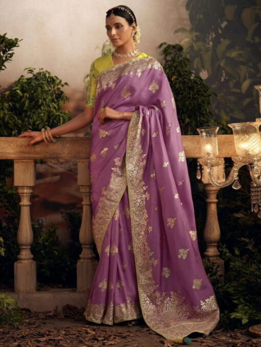 Pink Dola Silk Wedding Saree