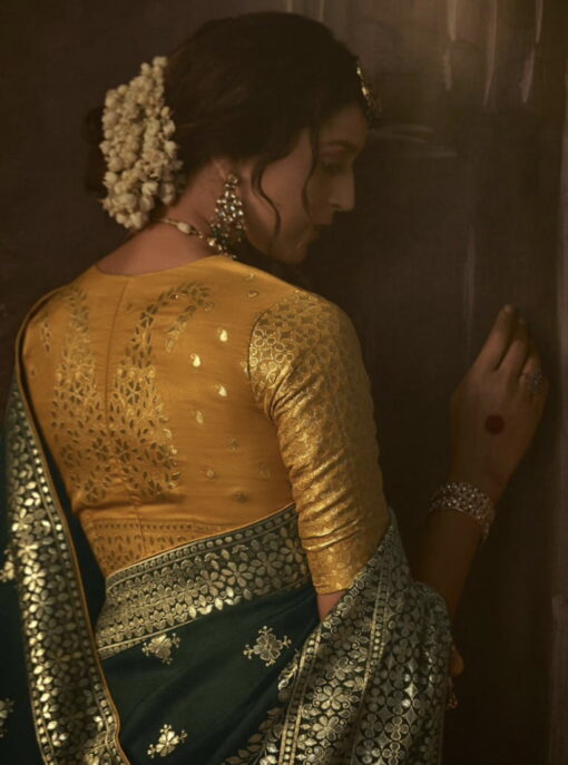 Green Dolla Silk Wevon Galla Designer Saree - Zeel