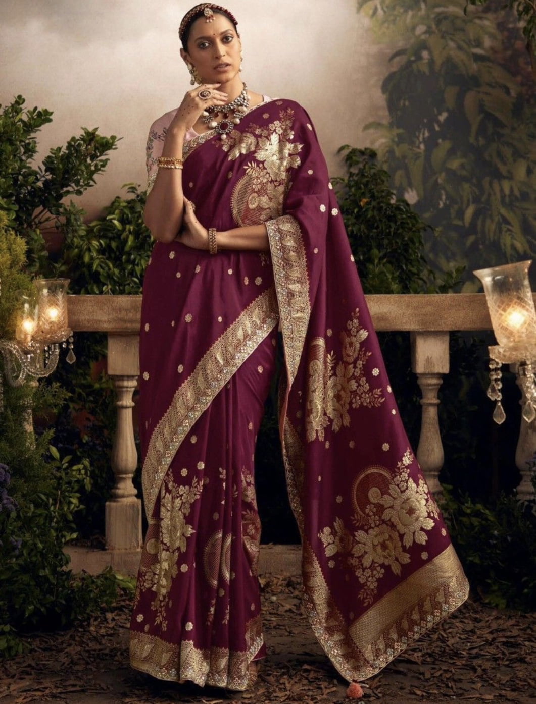 Contrast wedding sarees 2025