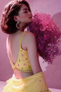 Alternative view of Yellow Sangeet Party Wear Lehenga Choli