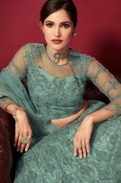 Alternative view of Sea Green Net Parry Wear Lehenga Choli