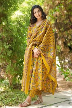 Alternative view of Summer Special Stay Cool & Stylish in cotton fabric in yellow color