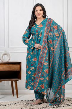 Summer Special Stay Cool & Stylish in cotton fabric in sky blue color