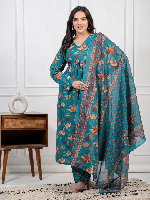 Summer Special Stay Cool & Stylish in cotton fabric in sky blue color