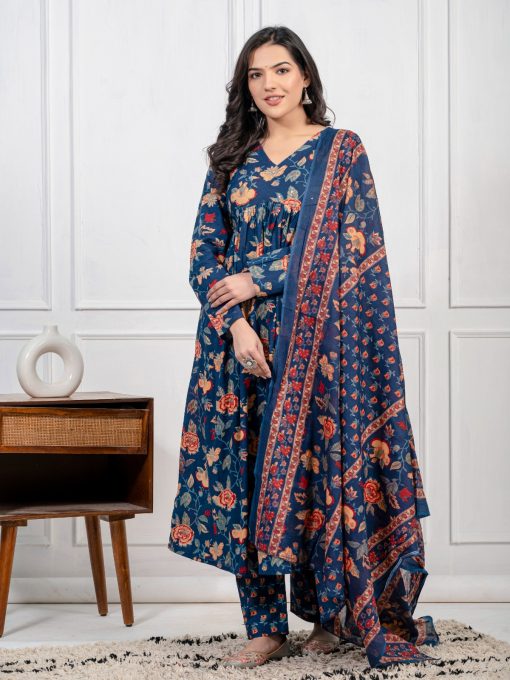 Summer Special Stay Cool & Stylish in cotton fabric in blue color