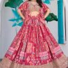 Pink Color Beautiful Lehenga Choli in Chinon Silk Fabric