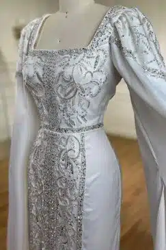Alternative view of Embellished Cape Sleeve Modest Abaya Dress