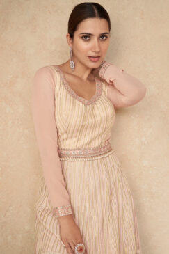Alternative view of Pale Pink Floor Length Anarkali Gown