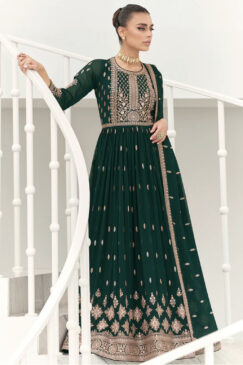 Green Floor Length Anarkali Suit