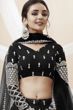 Alternative view of Black Georgette Embellished Lehenga Choli