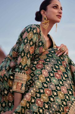 Alternative view of Green Embroidered Anarkali Suit