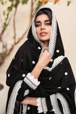 Alternative view of Black Embroidered Silk Palazzo Suit