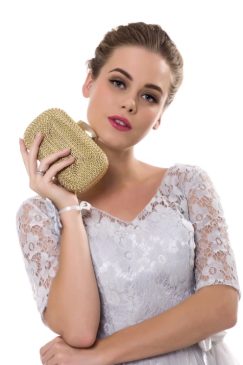 Alternative view of Blue Knitted Rope Style Clutch Bag