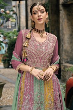Alternative view of Desi Barbie Pink Embroidered Palazzo Suit
