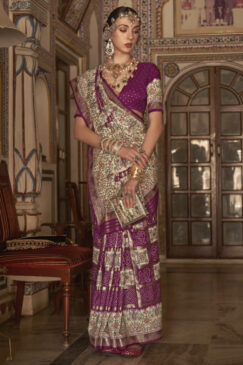 Magenta Traditional Silk Saree