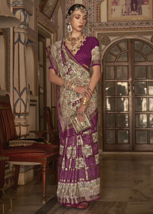 Magenta Traditional Silk Saree