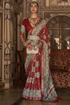 Red Traditional Silk Saree