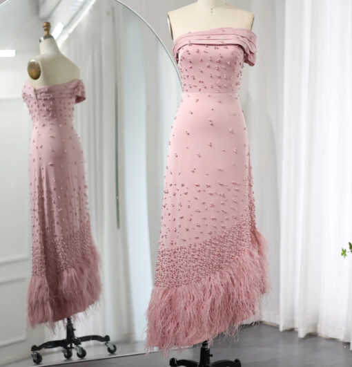 One Shoulder Sequin Embellished Evening Party Dress