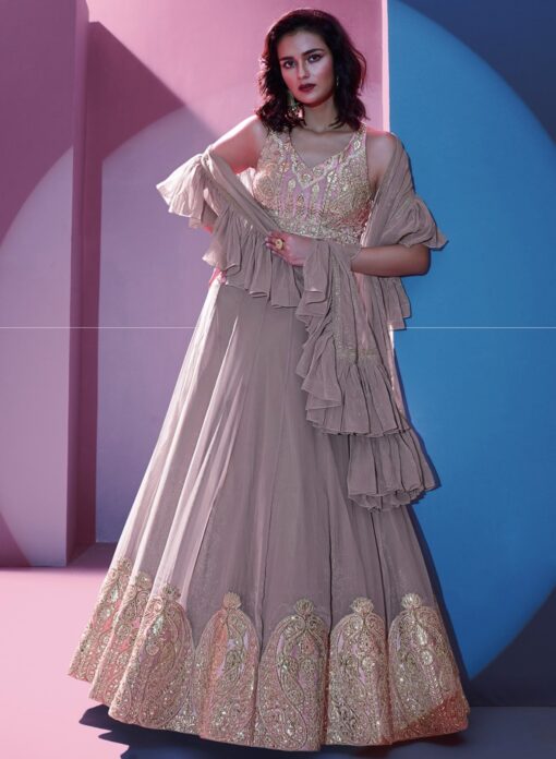 Taupe Sangeet Party Wear Lehenga Choli