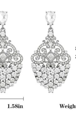 Alternative view of Diva Emerald Drop Statement Earrings