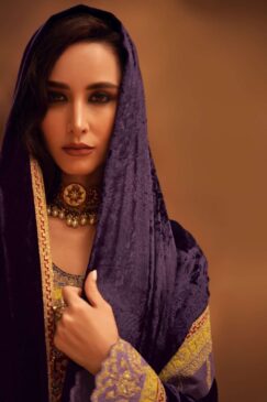 Alternative view of Purple Luxury Velvet Embroidered Pant Suit