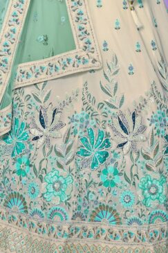 Alternative view of White Heavy Embroidered Bridal Lehenga Choli