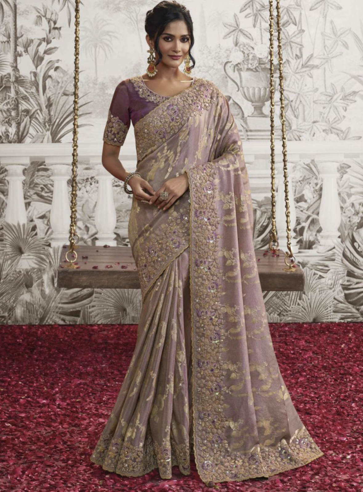 Bridal designer sarees for wedding reception discount