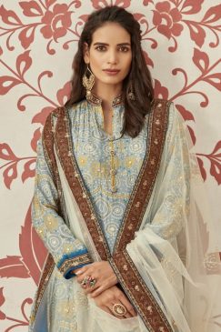 Alternative view of Multicoloured Digital Print Anarkali Gown