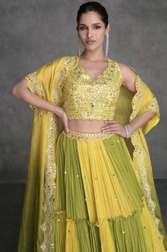 Alternative view of Yellow Lehenga Suit With Shrug