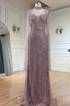 Sequin Embellished Mermaid Evening Dress