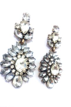 Alternative view of Grand Crystal Drop Earrings
