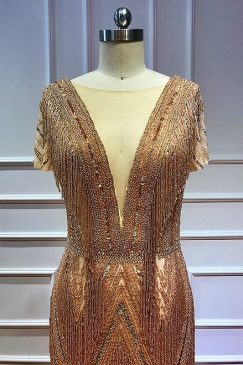 Alternative view of Gold Tassel Luxury Evening Dress