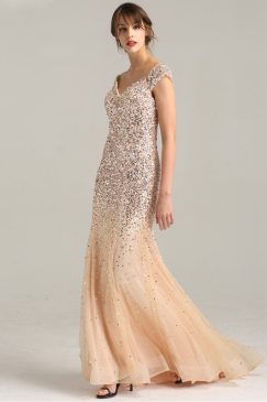 Alternative view of Off The Shoulder Embellished Sparkle Mermaid Dress
