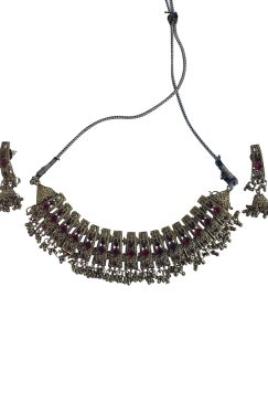 Red Necklace And Earring Set