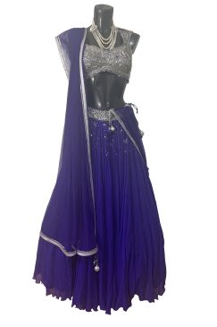 Ready To Wear Purple Princess Cut Party Lehenga Choli