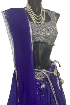 Alternative view of Ready To Wear Purple Princess Cut Party Lehenga Choli