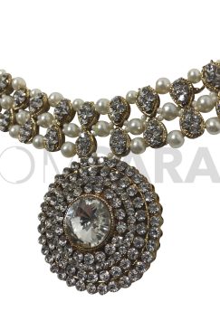Alternative view of Moti And Crystal Saree Belt