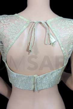 Alternative view of Designer Gold Sequin and Lace Back Blouse